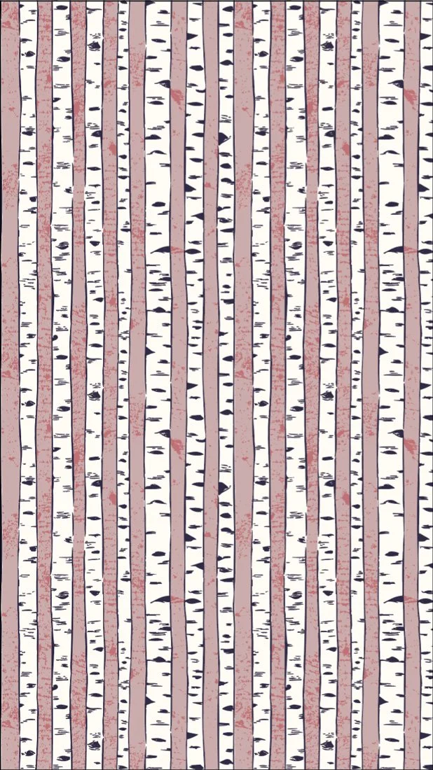 vertical stripe pattern featuring aspen trees.