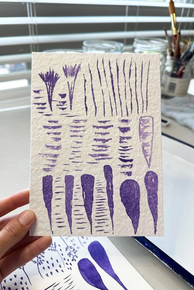 watercolor carrots
