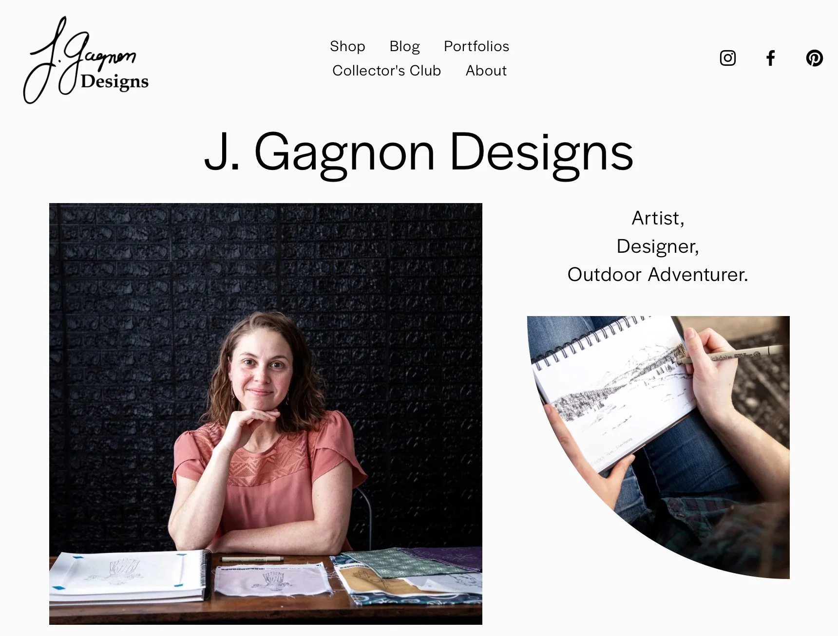 Screenshot of redesigned JGagnonDesigns.com