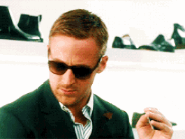 gif Ryan gosling looking affronted
