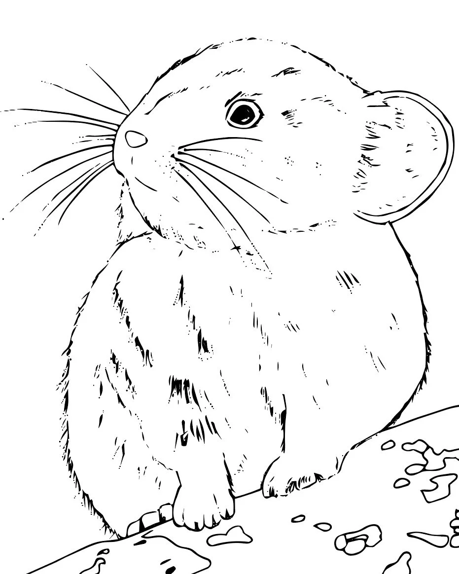 vectorized sketch of a pika