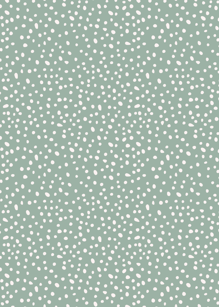 Blush and bloom cream organic polka dots.