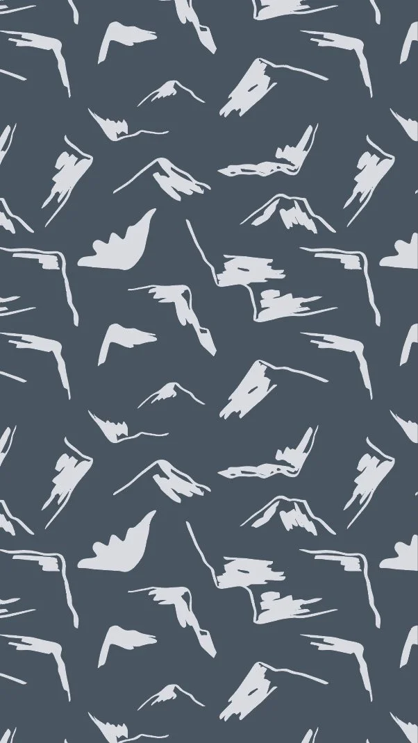 tossed pattern featuring mountains