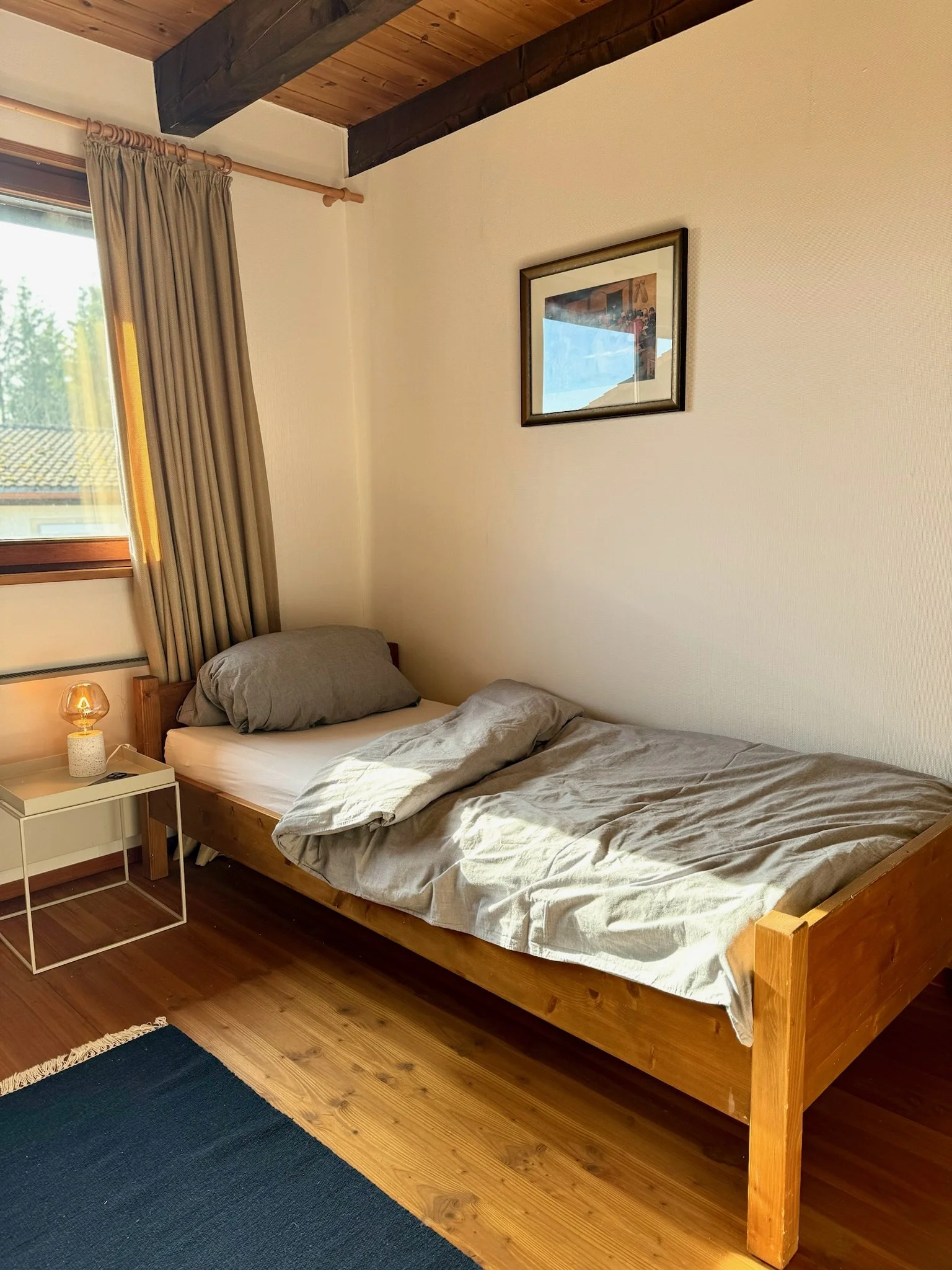 Schlafzimmer 2 mit zwei Einzelbetten im Erdgeschoss im Ferienhaus Haus Grossmoos im Hochschwarzwald