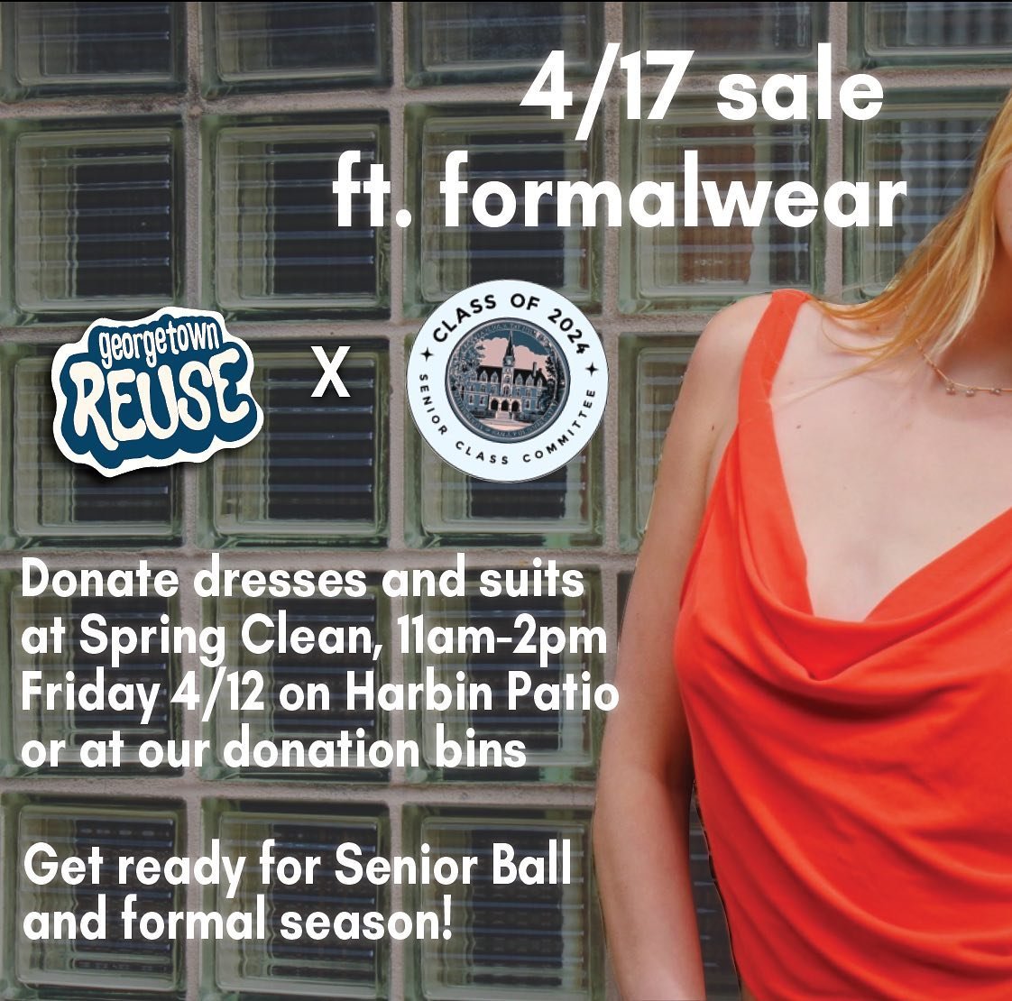 Ready for Senior Ball and formal season? We&rsquo;ve got you covered - we&rsquo;ll be hosting a special sale at the farmers market next Wednesday featuring formalwear!! Be sure to donate any suits, shirts, and dresses at Harbin Patio this Friday or i