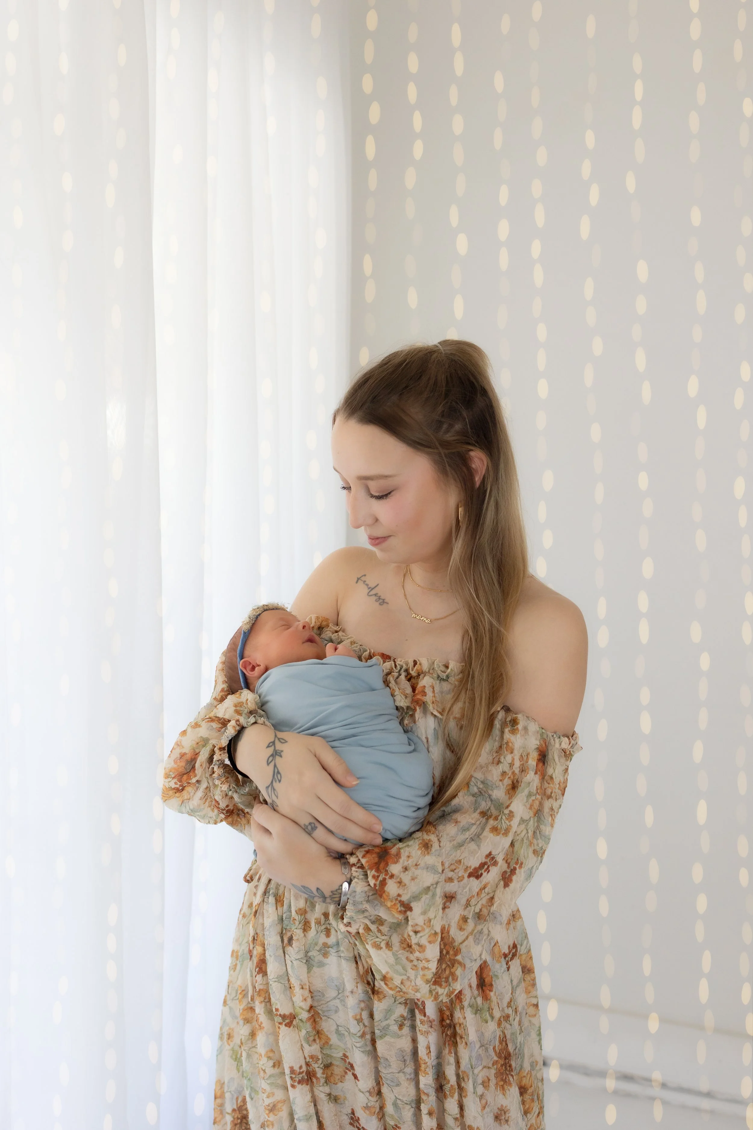 Newborn baby and mom photo Lawrenceville Photographer