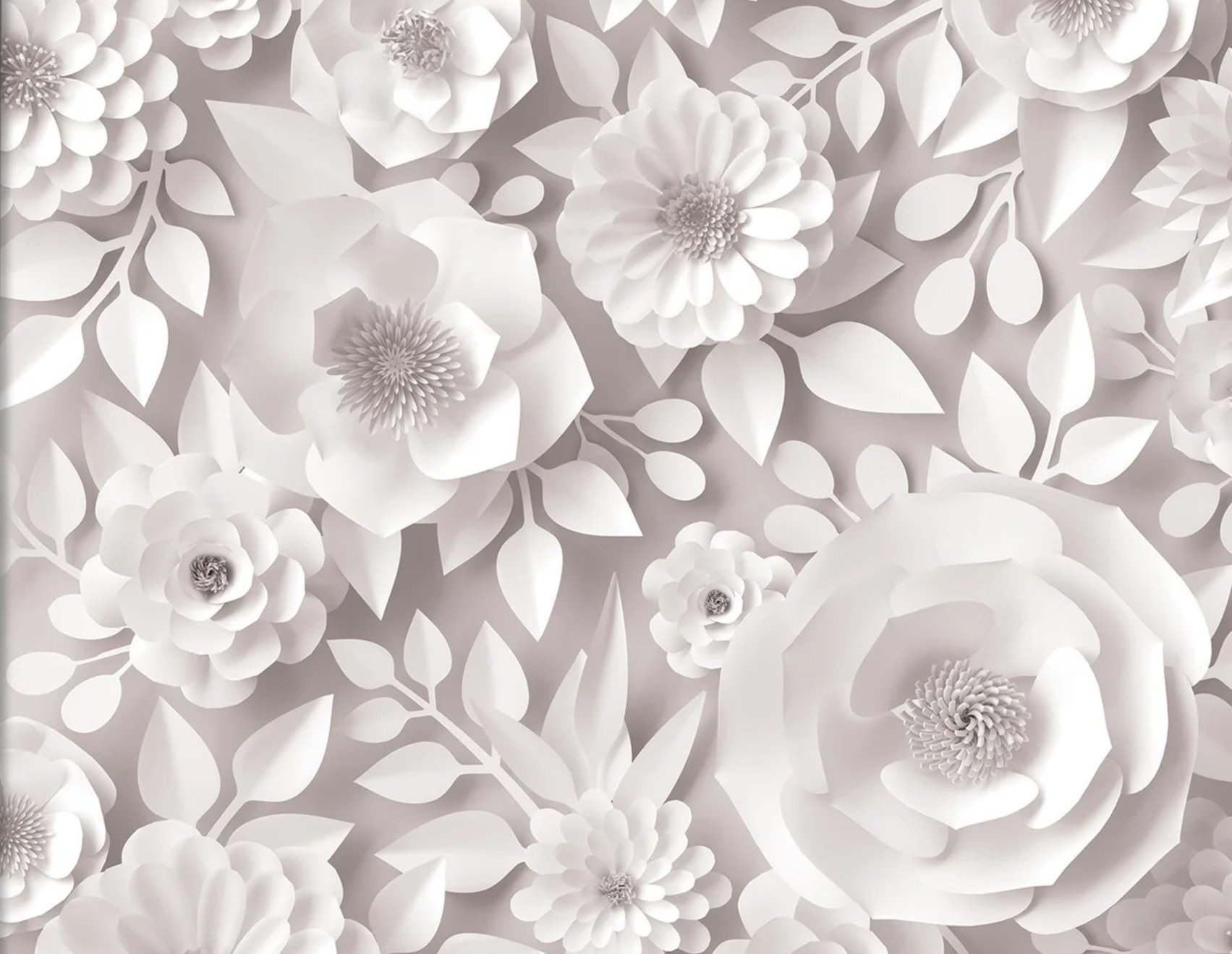 3D Flower White
