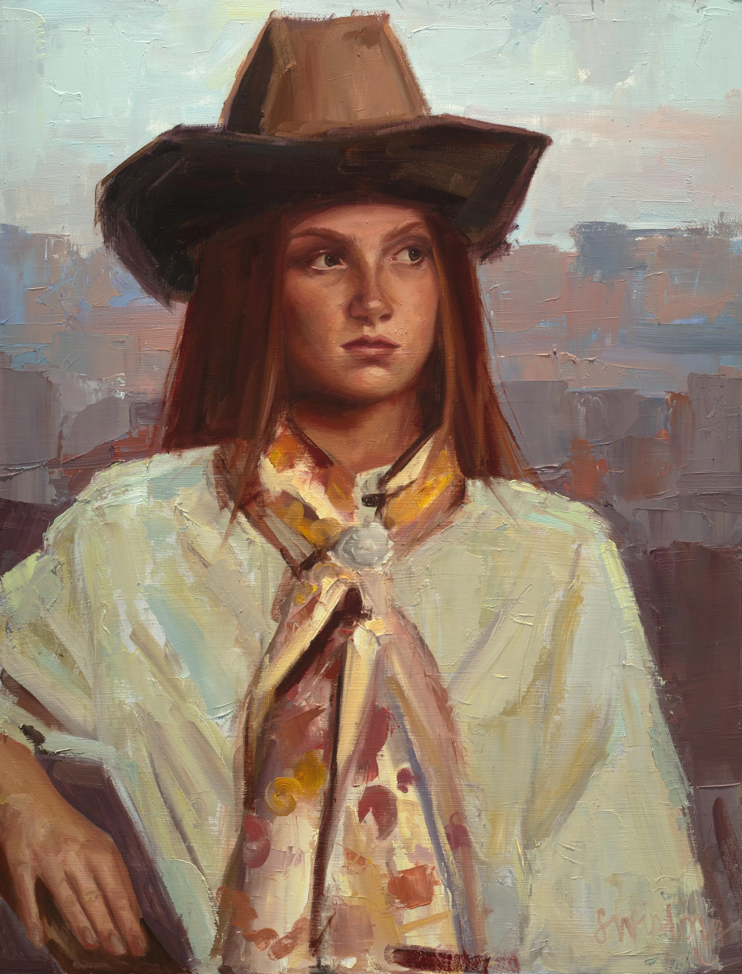 Cowgirl in the Sand
Oil
21" x 16"

$2,500