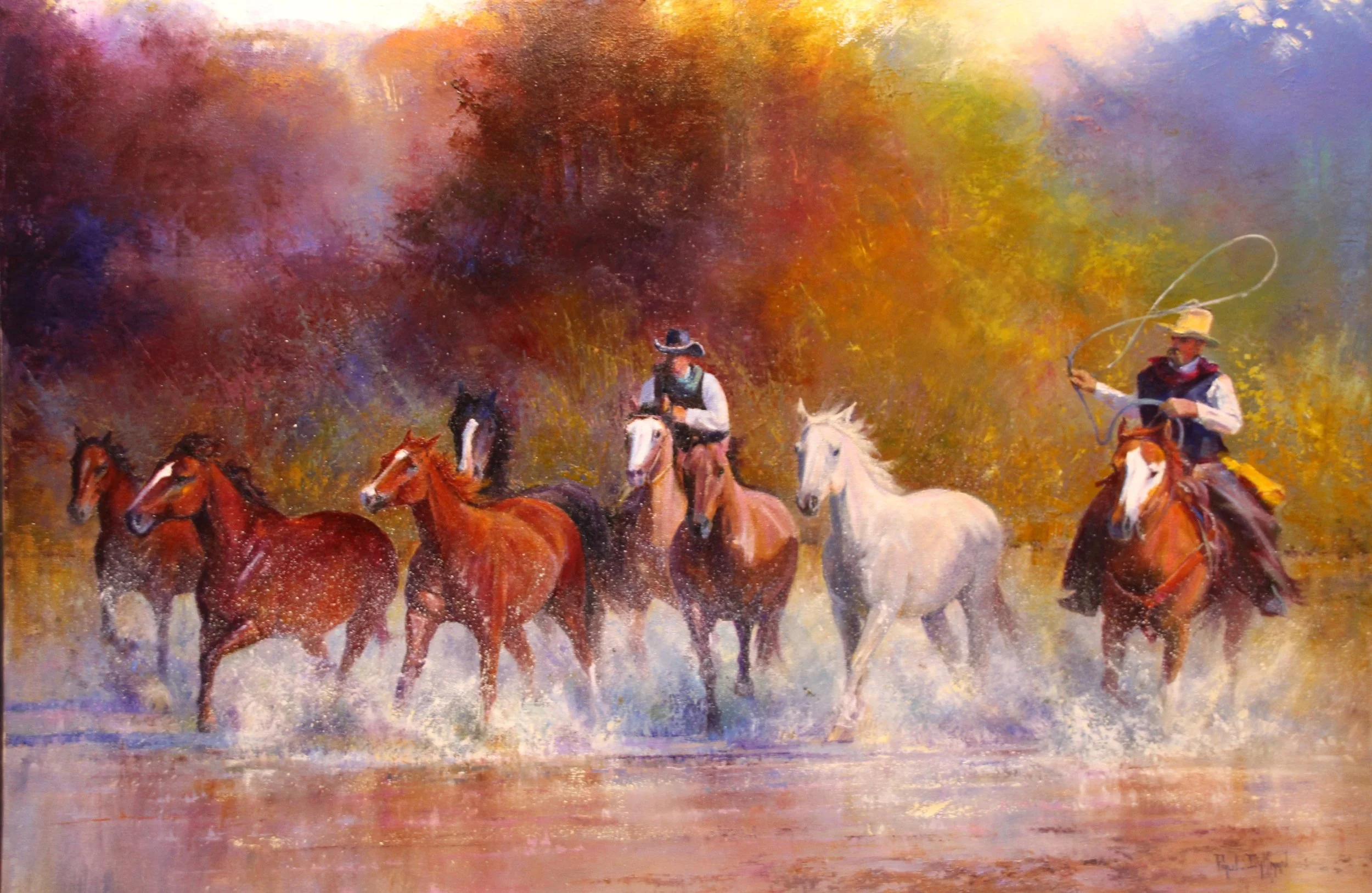 Splashing the Cheyenne
Oil
24" x36"

$7,200