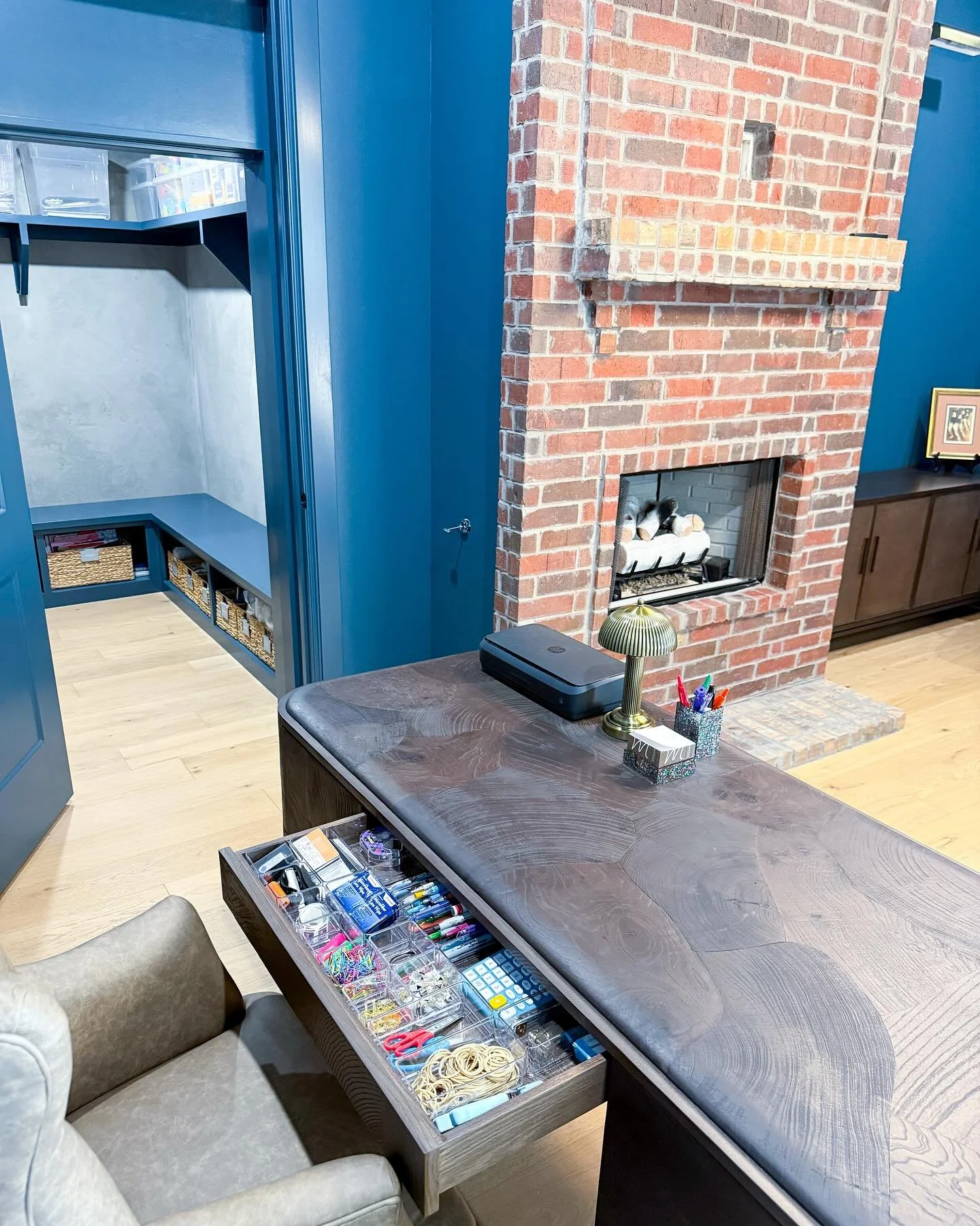 Is it an office? A storage room? A safe room? If you can&rsquo;t tell, why should we? We mastered this multi-use space and brought function to the confusion. The systems are in place, the papers are filed, and the bins are labeled. This family is set