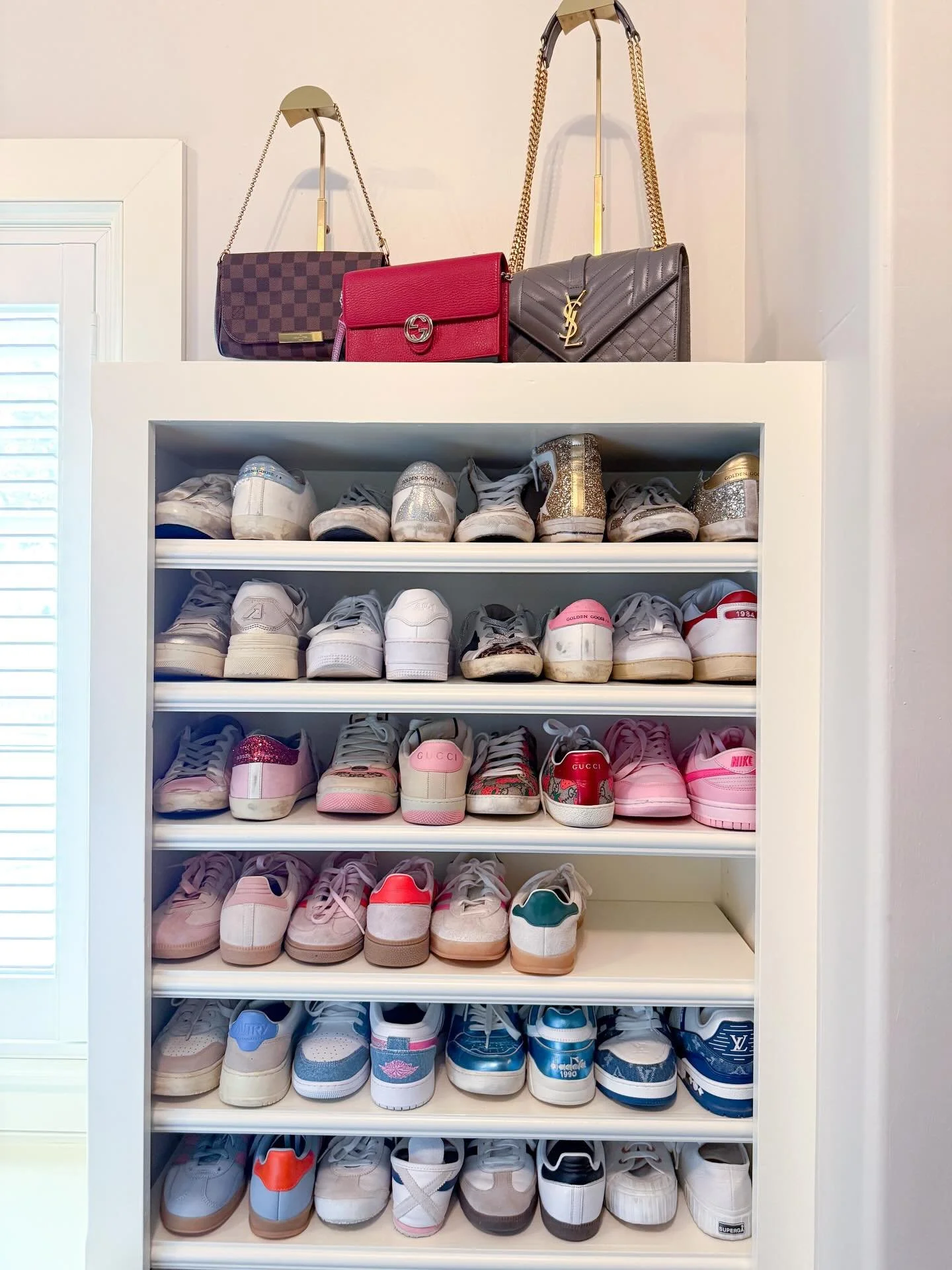 A place for everything and every detail thought out. Even down to the shoes on your feet!