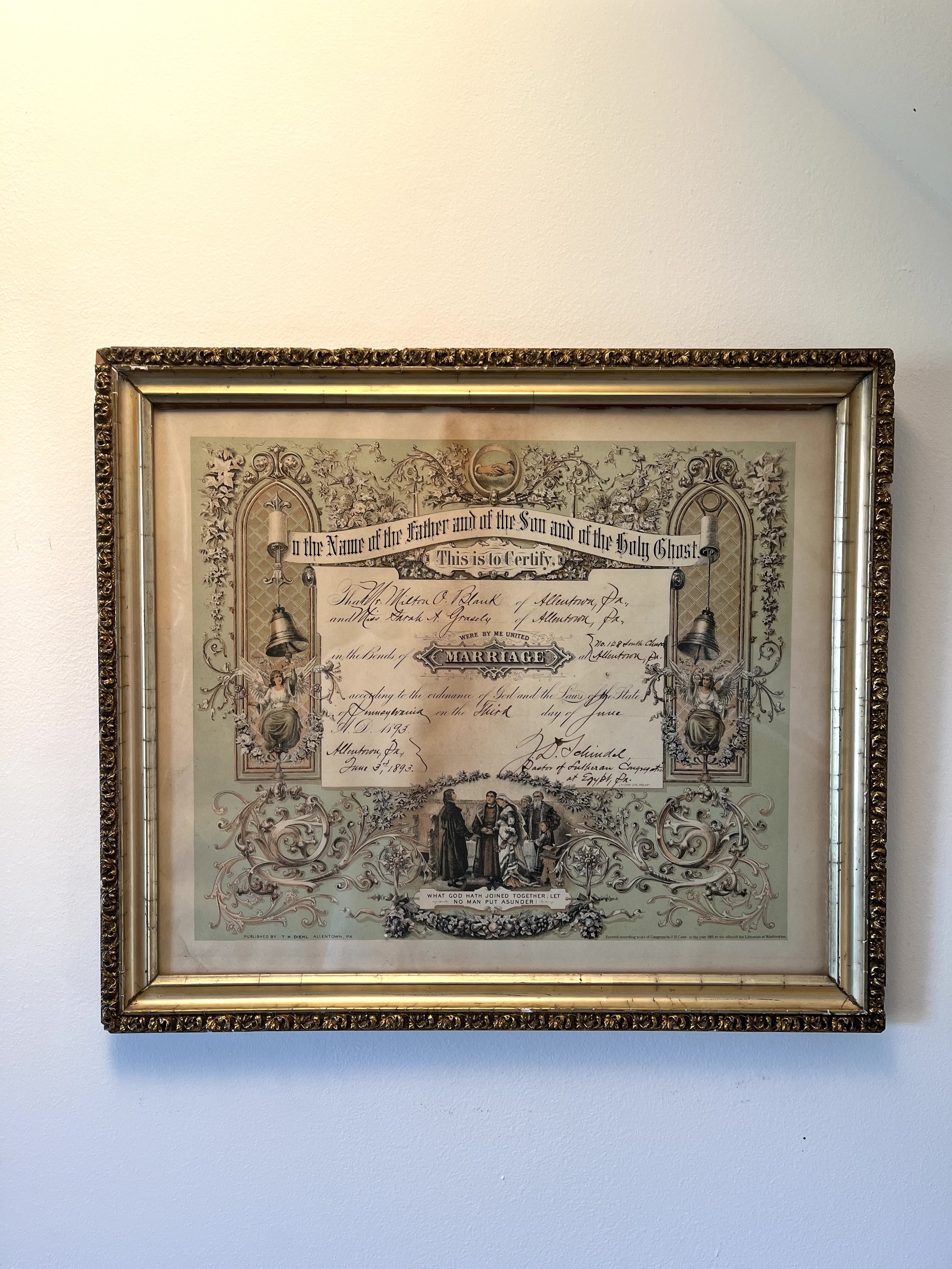 19th Century Marriage Certificate