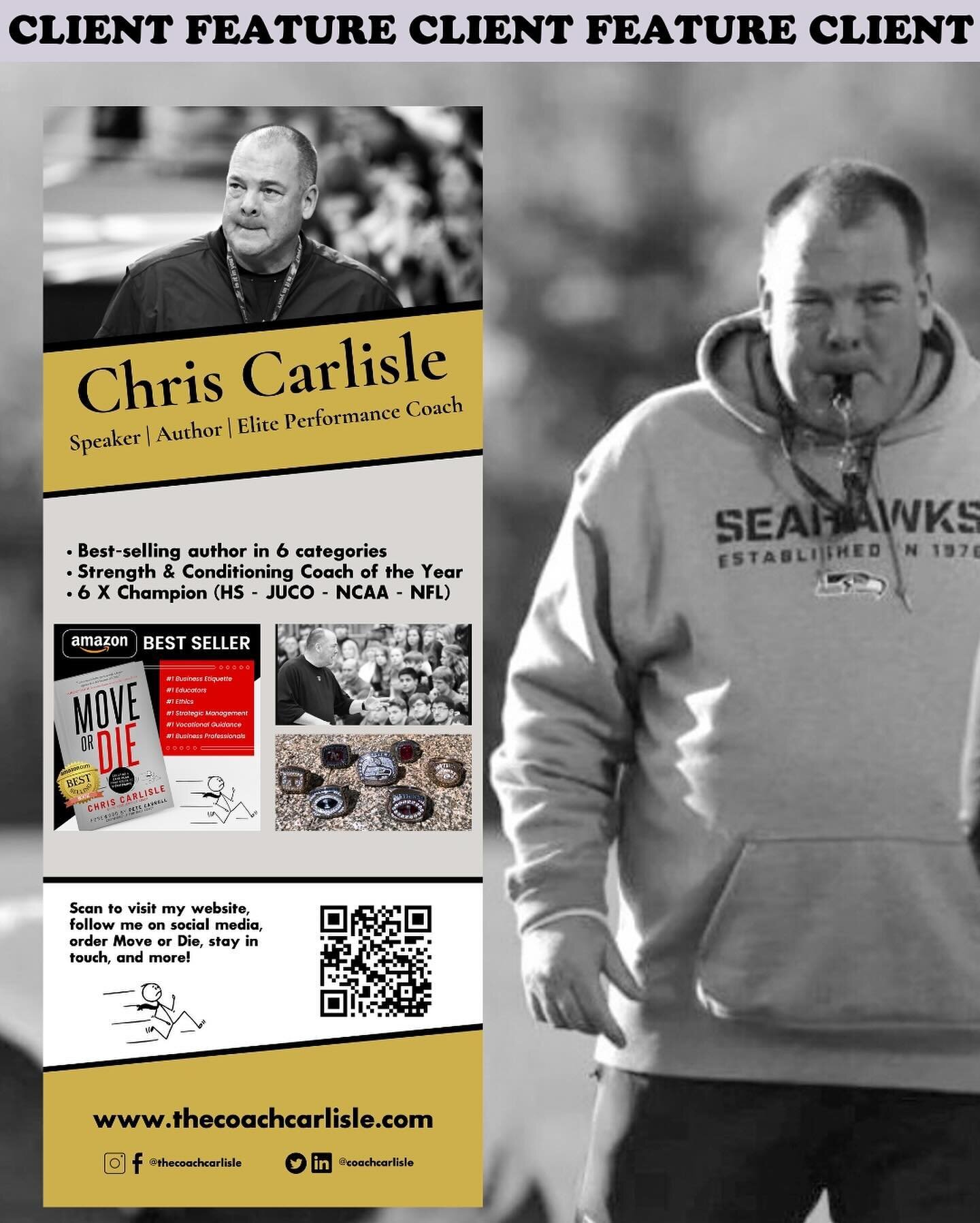 It&rsquo;s been super fun to work on big print projects recently! Posters, banners, pop-up tents, and more. This one is an awesome 32&rdquo; x 80&rdquo; (yup, bigger-than-life-size!) retractable banner for @thecoachcarlisle to take to book signings a