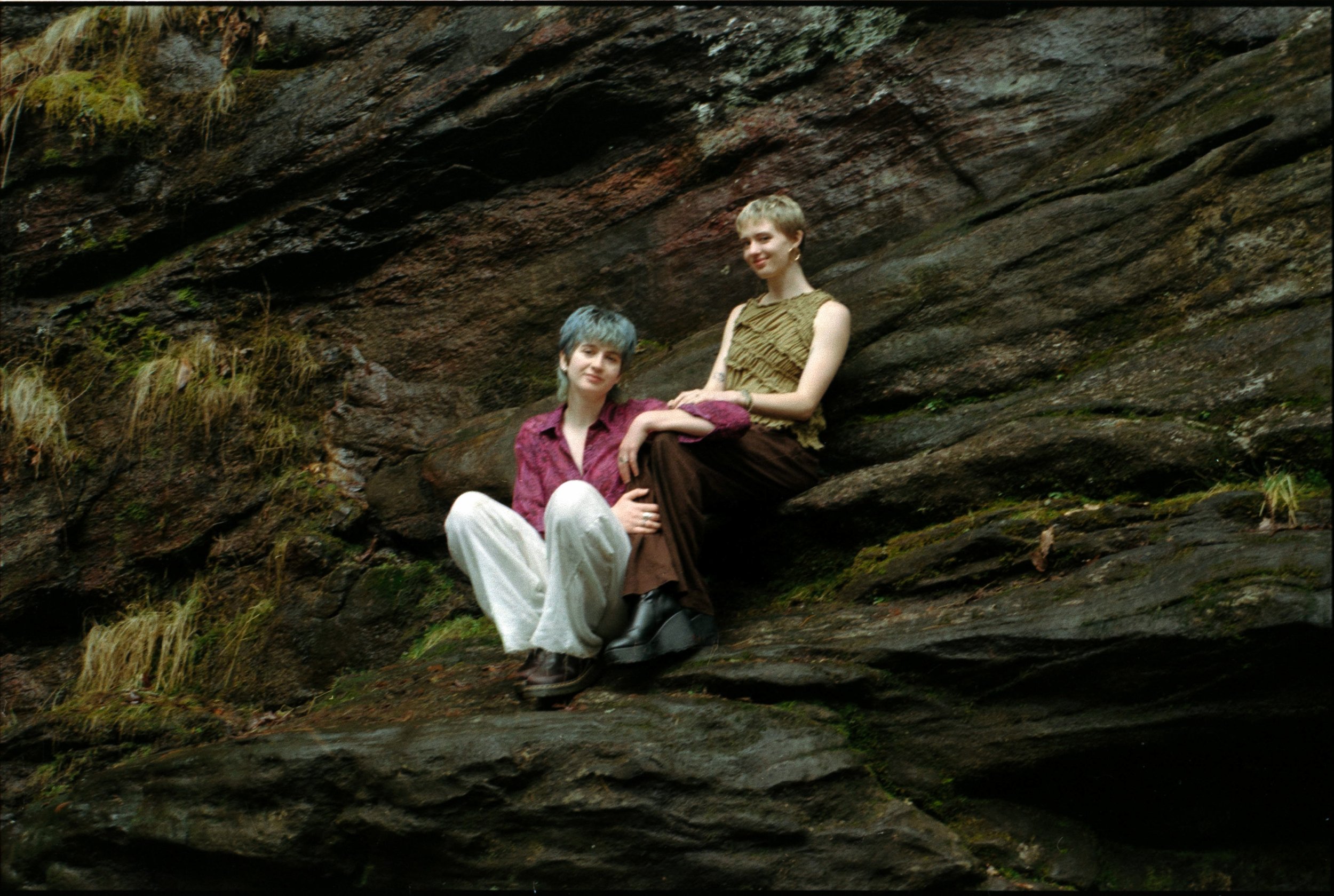 ethereal engagement photos waterfall north carolina nature inspired session