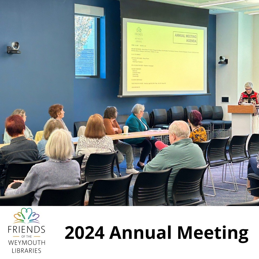 💥 We had a great annual meeting on April 27th! 💥 

➡️ Learn about the Friends: https://www.friendsoftheweymouthlibraries.org/

➡️ Join us! https://www.friendsoftheweymouthlibraries.org/membership

#weymouthma #LocalLibraries #volunteers 
@weymouthp