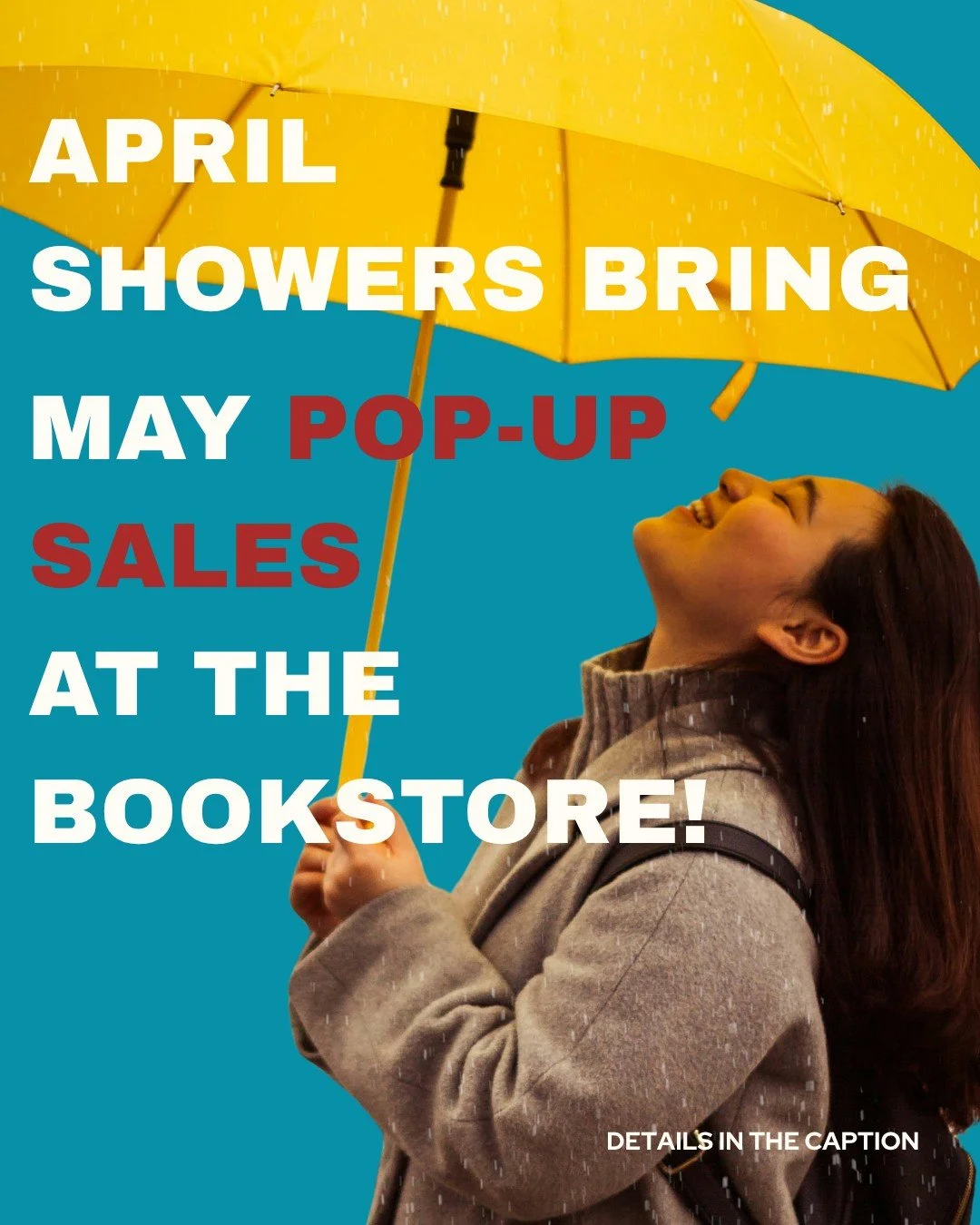 April showers bring fun pop-up sales during May at the Mary Quinton Bookstore!  We're bursting at the seams at the bookstore, so we're having a sale to make room for new inventory!

🗓 May 8, 9, and 11th
📕 All adult fiction and nonfiction hardcover 