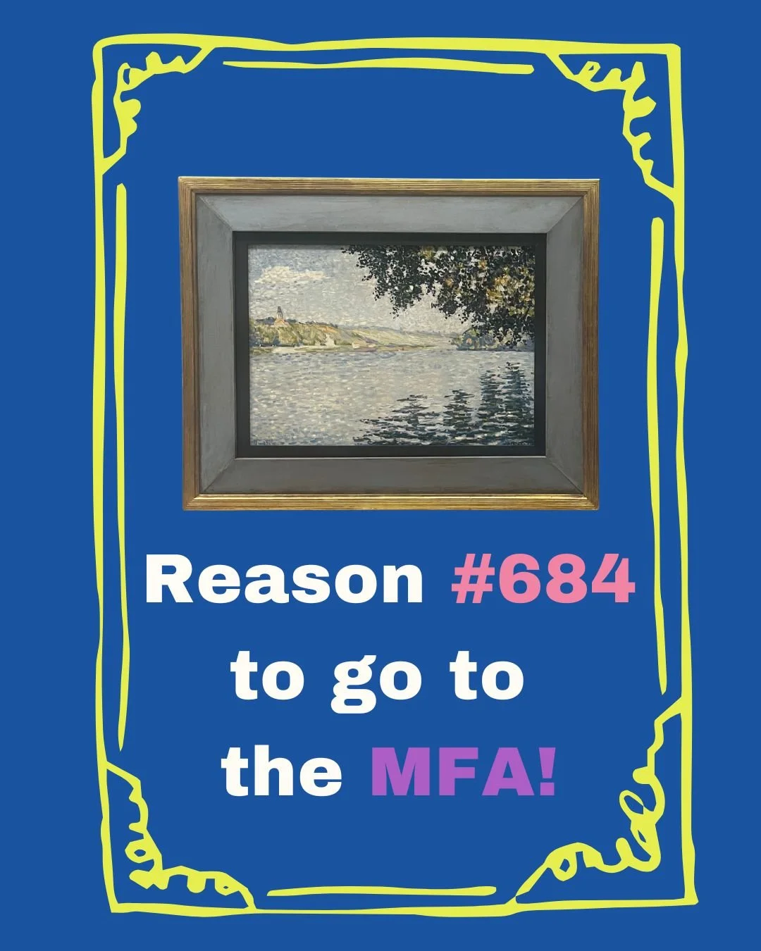 Friends, did you know you can get heavily discounted tickets to many of the museums and aquariums/zoos in Boston and the surrounding areas? It's true -- and the Friends fund this program! Here are a few paintings we fell in love with during our last 