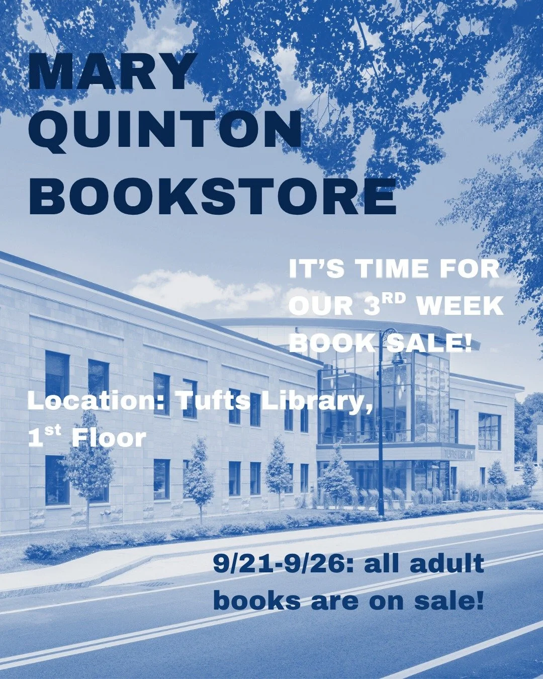 Friends, this week is our 3rd week book sale at the Mary Quinton Bookstore, and all  adult books are on sale!  Come by the bookstore to hear more about the details of the sale.

👋 We hope to see you this week and thanks for supporting us. Every bit 