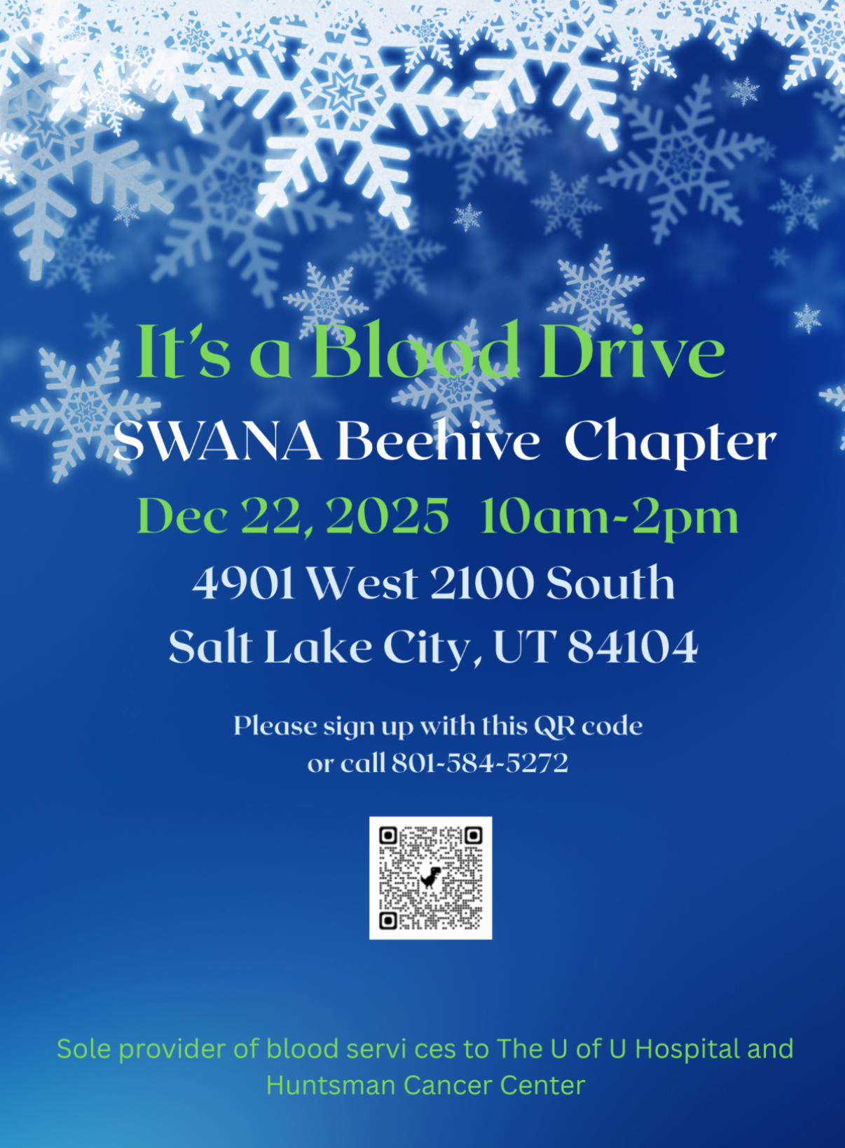 SWANA Beehive Chapter Holiday Social &amp; Blood Drive