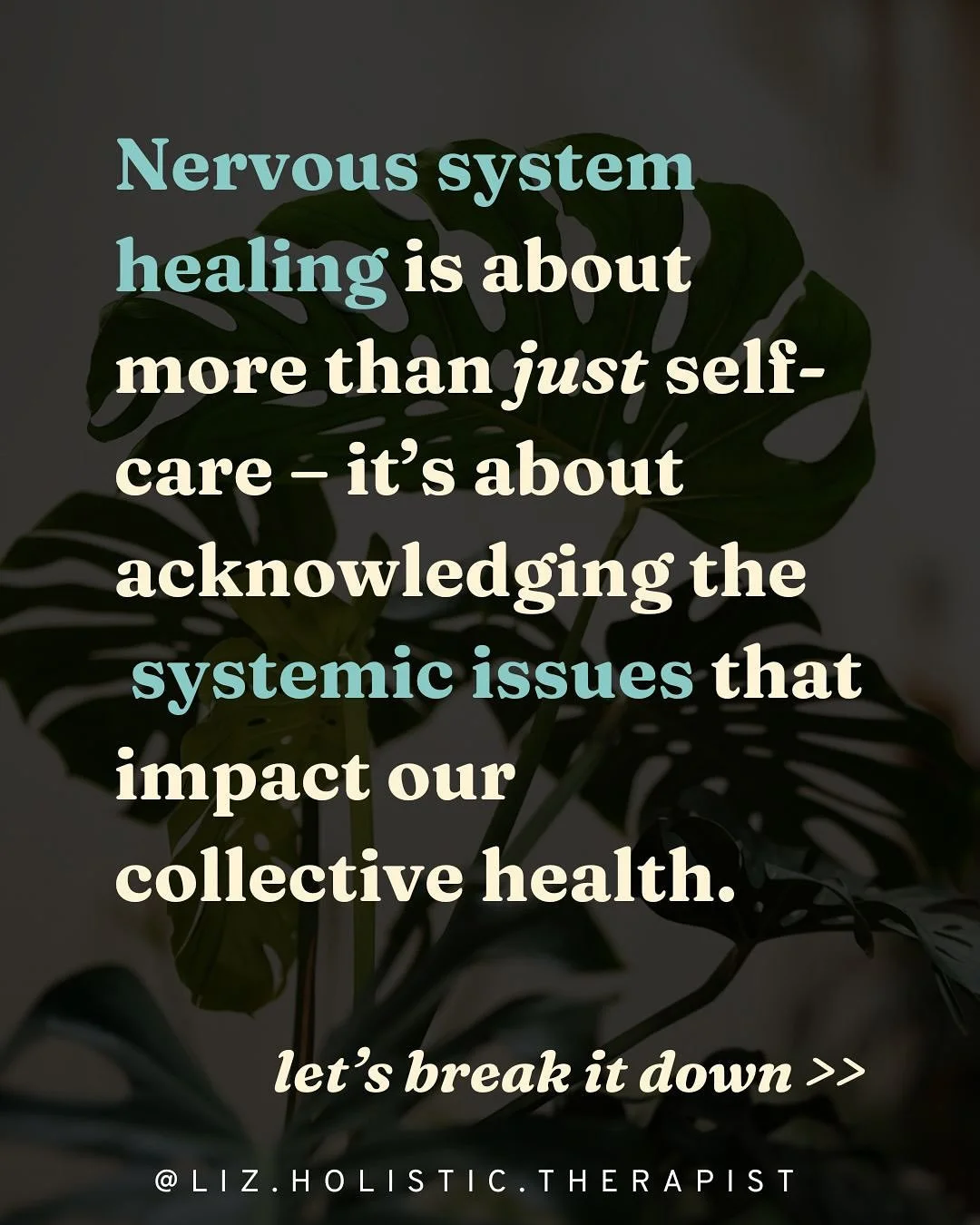 TLDR: Does self-care matter? Yes. AND... it’s part of a much bigger picture.
To our individual & collective healing,
Liz, A Neurodivergent Therapist & Coach
π To stay in touch & receive thoughtful reflections in your inbox, join