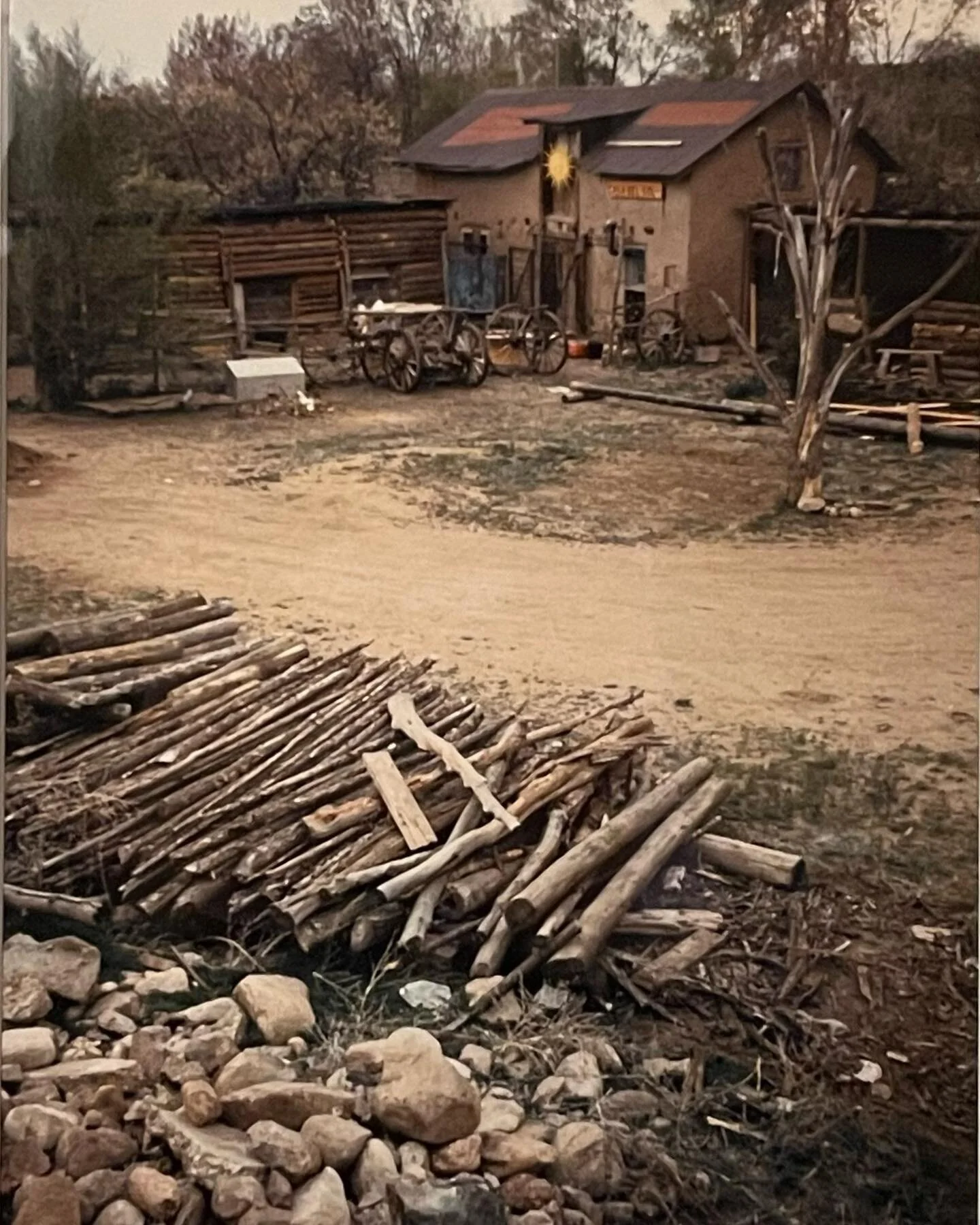Casa del Sol, Aka, The Stables.
5/10/68.  Photo by Doug Magnus. 

Doug says: &ldquo;This is one of my all time favorite photos taken on my first day in Santa Fe.  Very nostalgic!  I had a mexican rug shop in the corner stable stall for a short time t