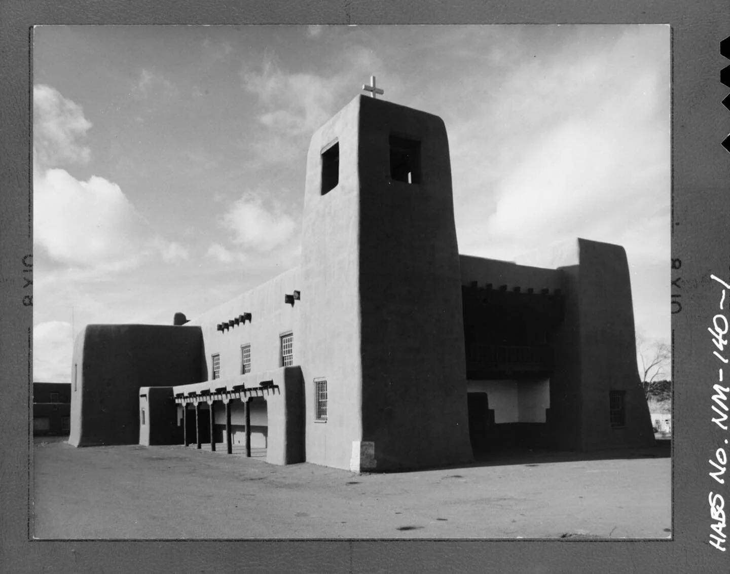 Cristo Rey Church, seen here in 1970. 

Everyone always talks about how this building was designed by John Gaw Meem, but a lesser known part of the story is that it was built by the community.  In the late 30&rsquo;s the Spanish neighborhood came tog
