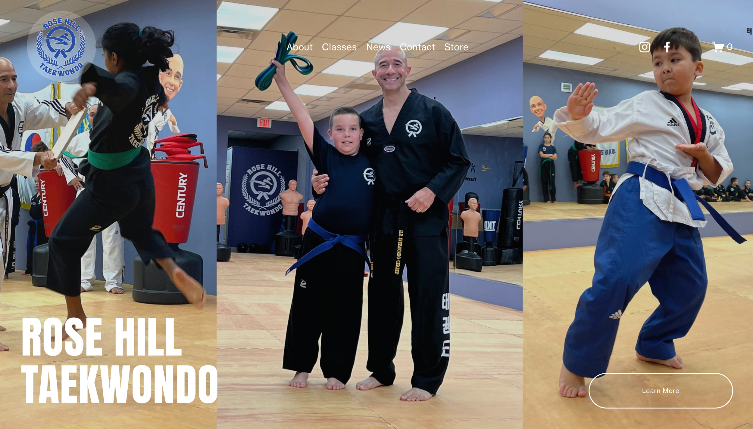 Website & Branding Design: Rose Hill Taekwondo