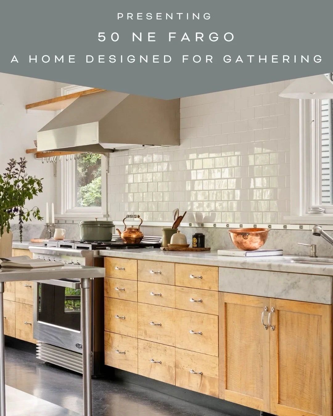 Presenting 50 NE Fargo. A home designed for gathering together.

Defined by exceptional scale, original craftsmanship, and a quiet sense of permanence, 50 NE Fargo is a home that feels both refined and deeply livable. A dramatic entry, anchored by a 