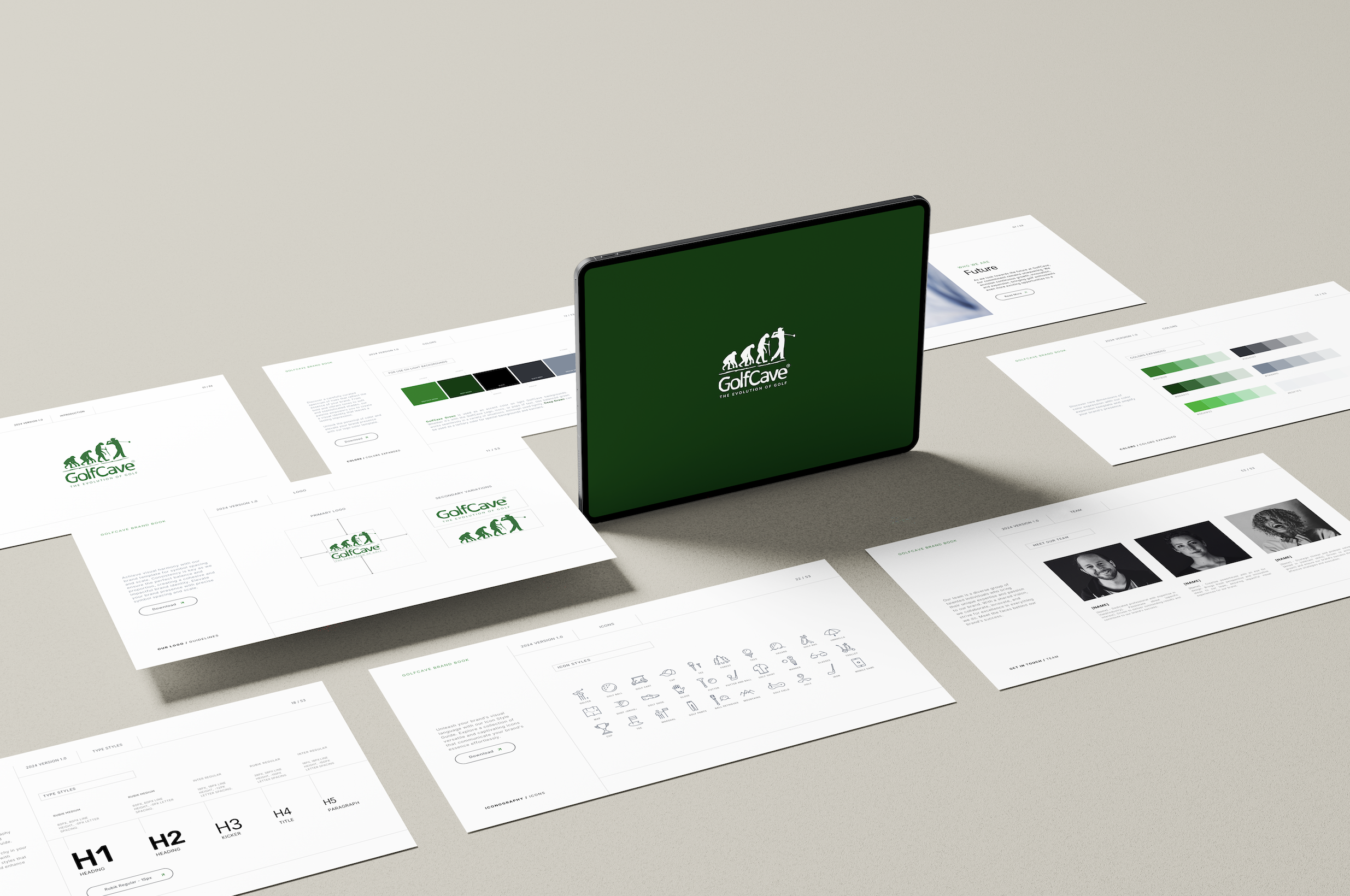 Golf Cave Logo design and branding