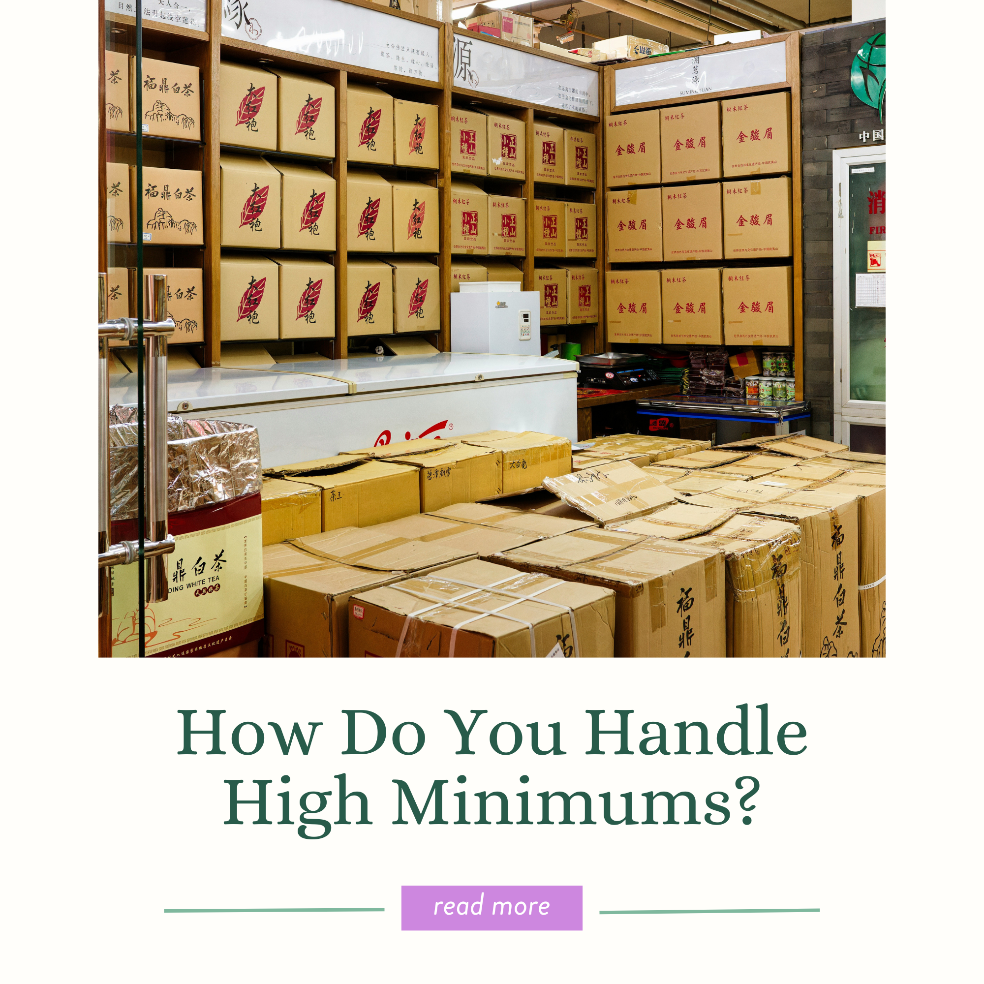 How Do You Handle High Minimums?