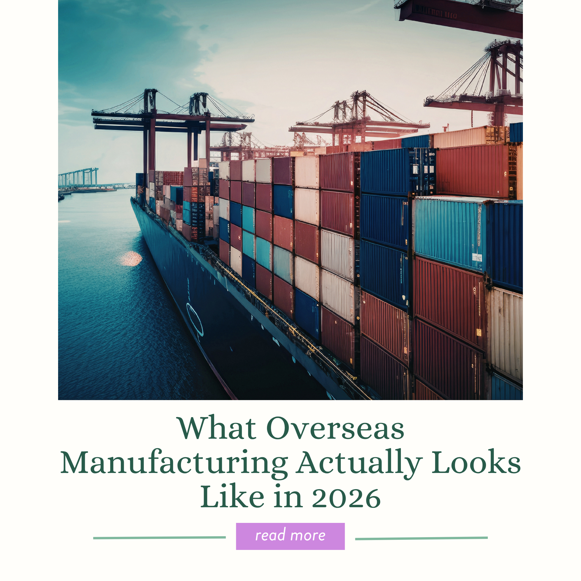 What Overseas Manufacturing Actually Looks Like in 2026