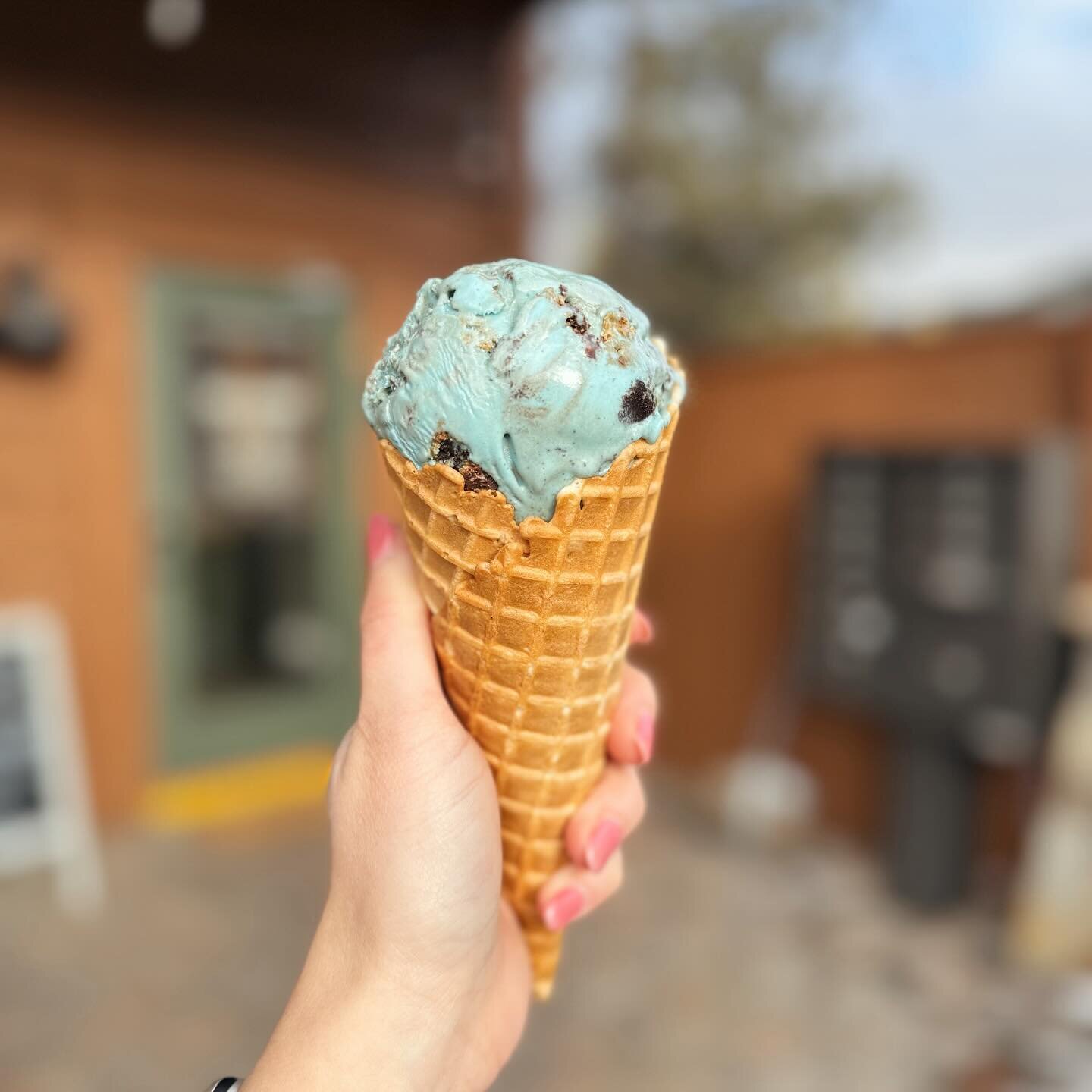 ✨ Cookie Monster ✨

A BLUE ice cream with a brown sugar + vanilla base
with homemade cookies and Oreos mixed in + finished with a fudge swirl. 😋 This is a seasonal flavor + it&rsquo;s GOOD!