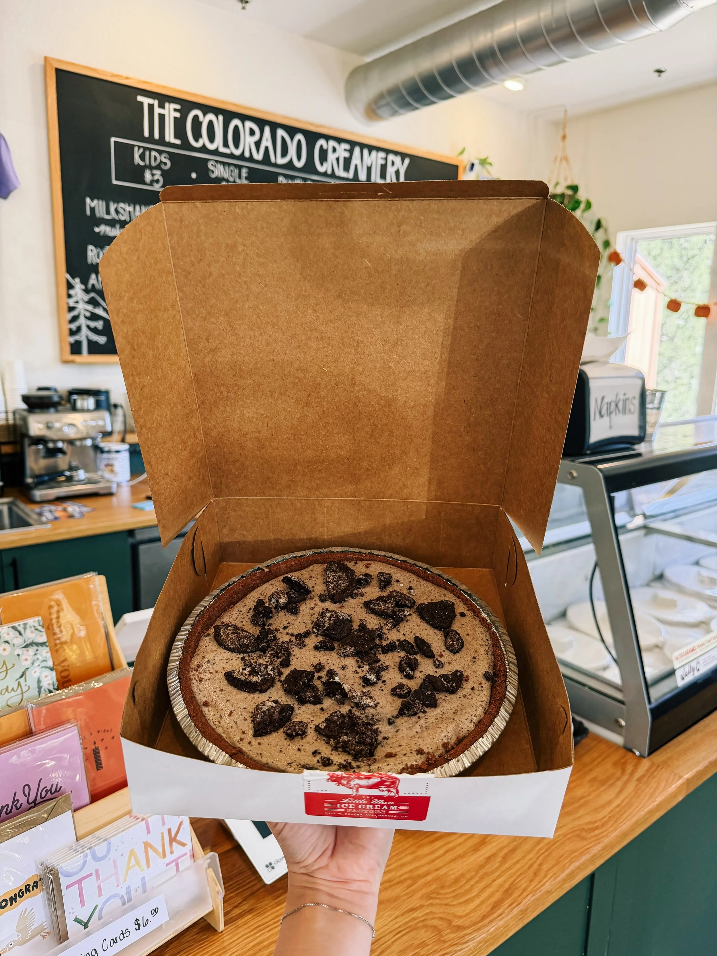 Ice cream PIES (!!) have hit our grab + go freezer 😋

We only have 10 pies on hand, so stop by and snag yours soon! We&rsquo;ve got Salty O and Vegan Chocolate Salty O for $25 each!