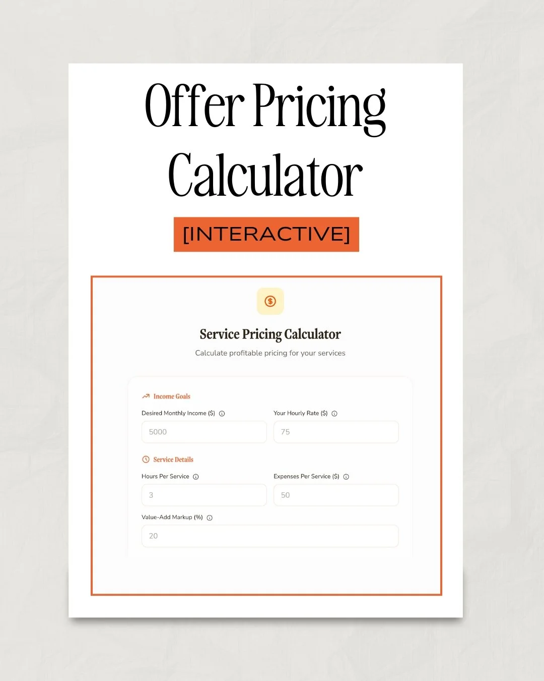 SB Pricing Calculator