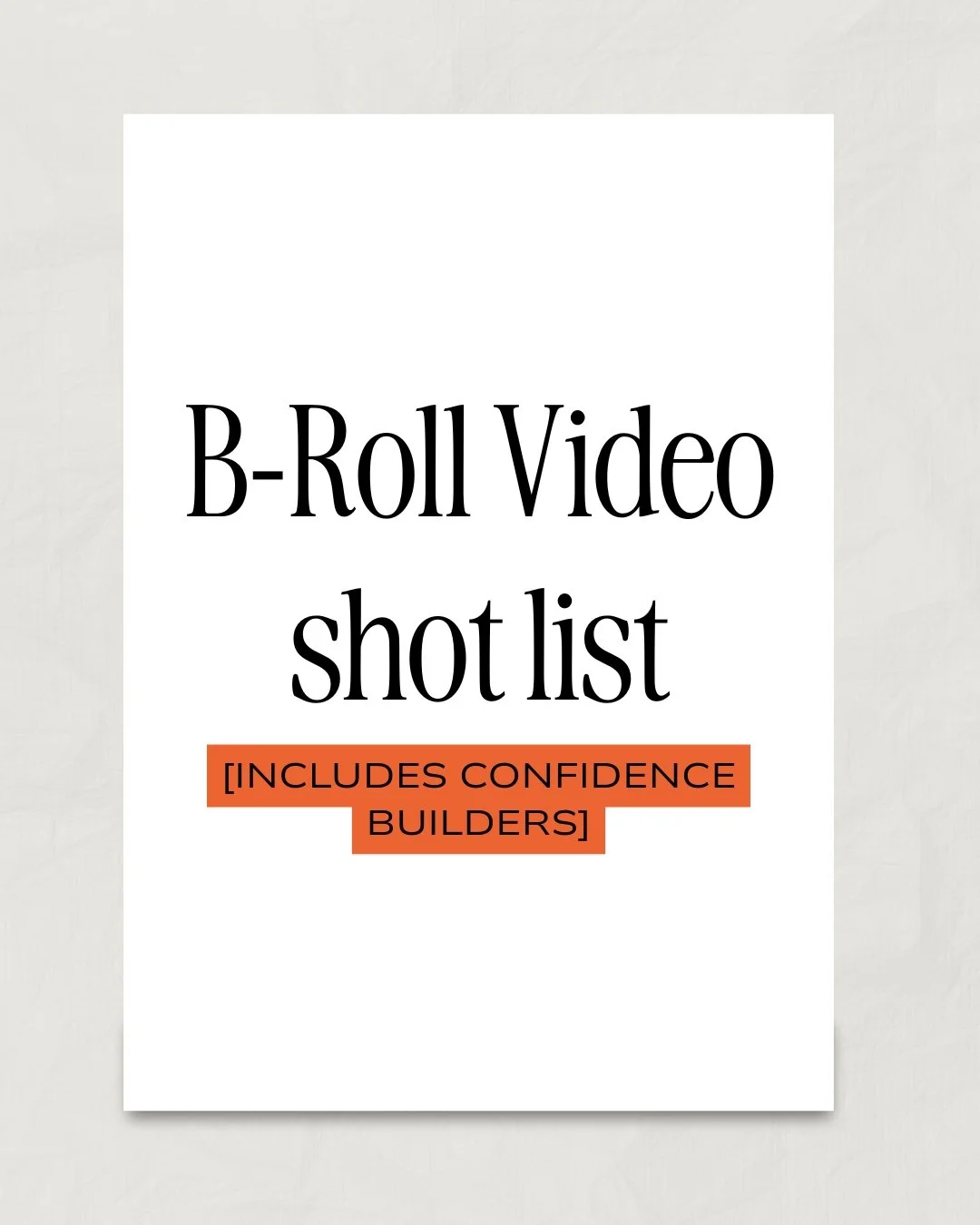 B-Roll Video Ideas Bank List