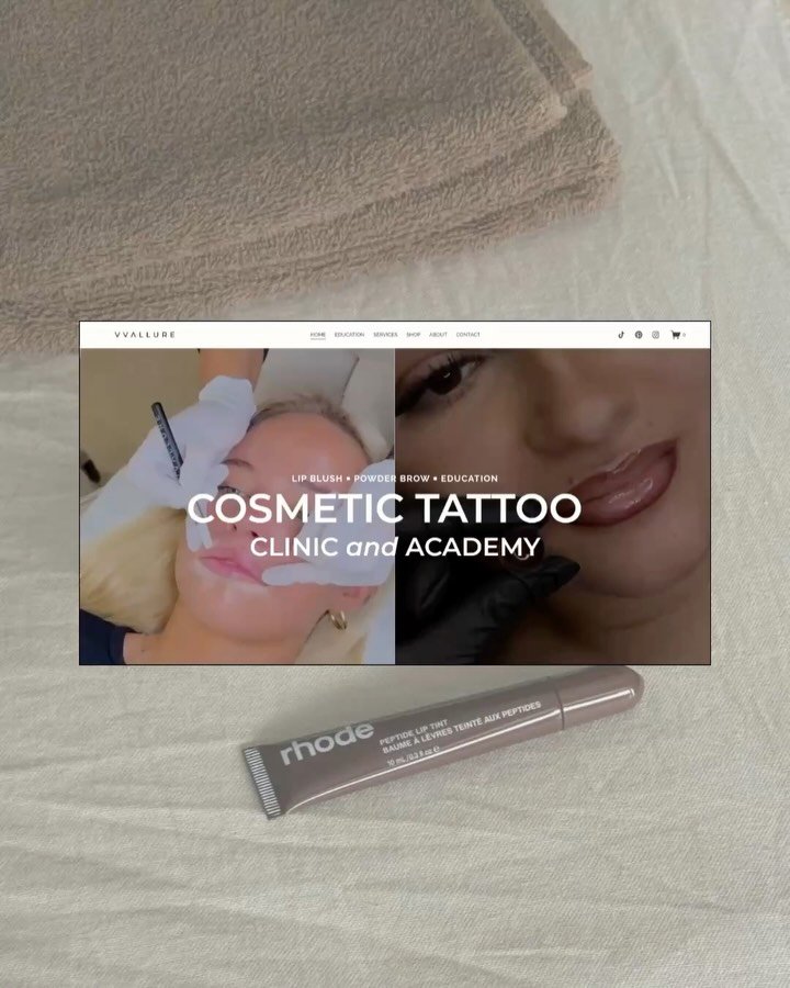 THE DREAM website coming together for this beauty industry powerhouse @vv.allure 

Zoe has an exploding PMU cosmetic tattoo academy and clinic travelling around Australia. 

Her original DIY website served the purpose as she started but never really 
