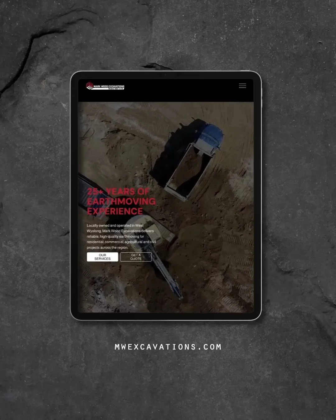 Squarespace website refresh for local family owned West Wyalong business @markwoodexcavations 

These refresh projects are some of my favourites. Taking a website that did its job in the early days and giving it the glow-up to match the business it&r