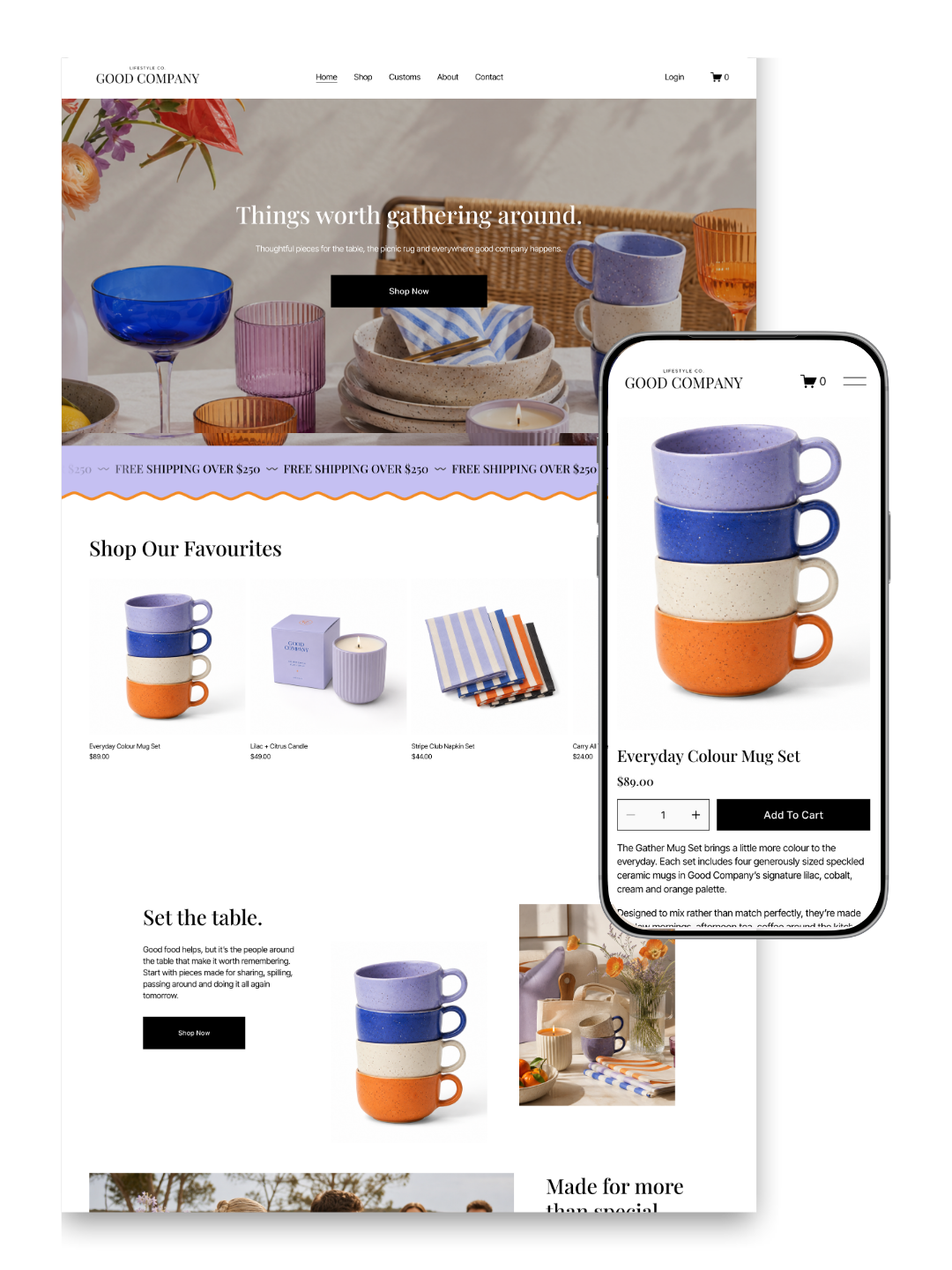 Good Company Lifestyle Co | Squarespace 7.1 Fluid Engine