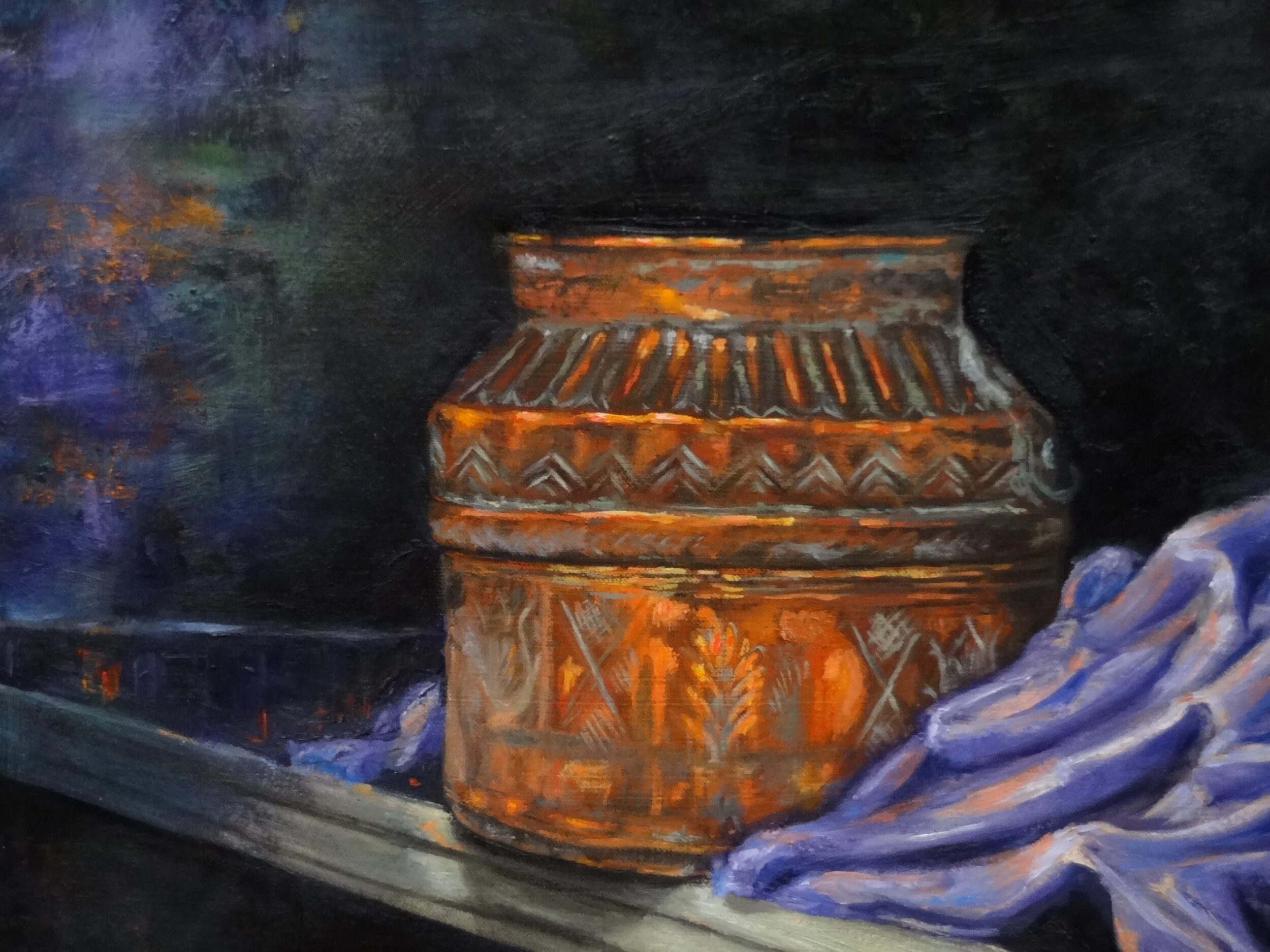 Past and Present Oil on Canvas 