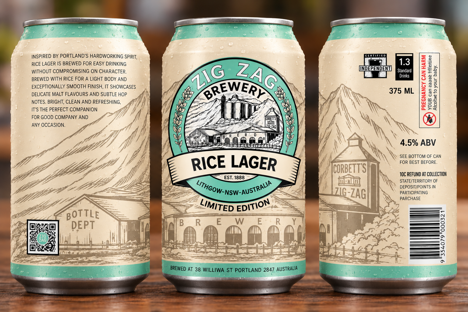New and Ltd Ed - Zig Zag Rice Lager