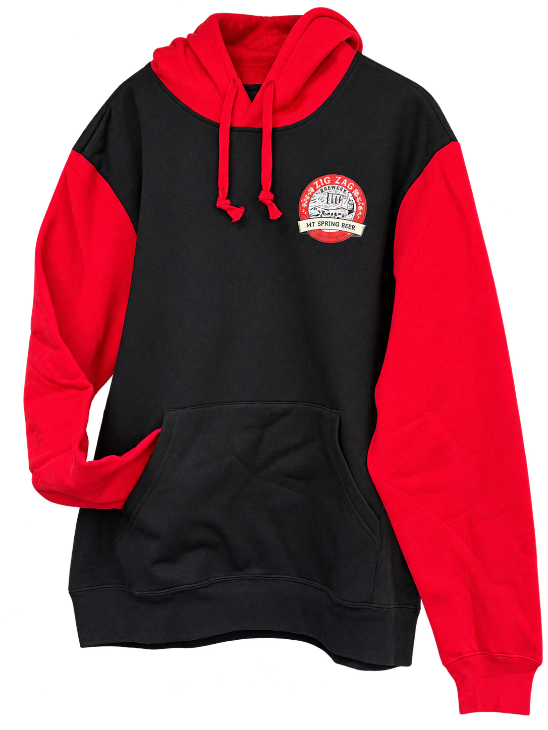 Zig Zag Brewery Hoodie Red & Black