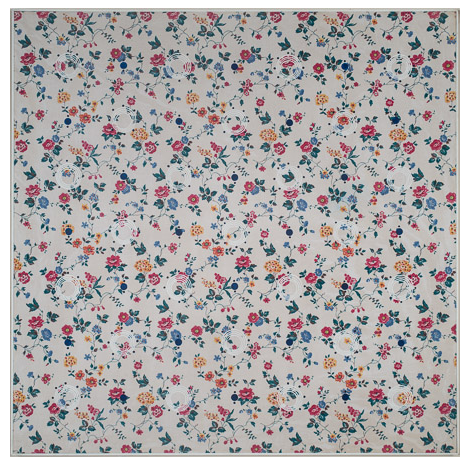 Infinite Pattern Series #15, Acrylic on canvas with painted strip frame, 60.5" x 60.5," 1981 signed on back, Charlotte Cain