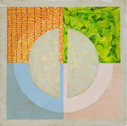 untitled, acrylic on masonite, 8" x 8," c 1968, signed C. Cain