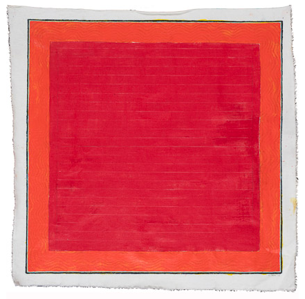 Untitled, Graphite, Walnut stain and gouache on canvas, 26" x 26", 2014, Charlotte Cain