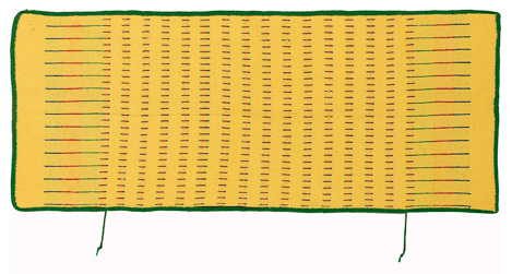 Untitled Hanging (Shawl Hanging), Machine Knitted Wool, c 20" x 60", c 1978, Condition: not backed, excellent