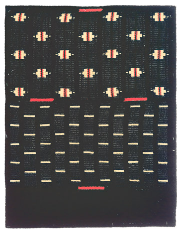 Navy Sketch, Machine lnitted hanging laminated with Rhoplex to canva, 27" x 36," 7, 1979, Charlotte Cain