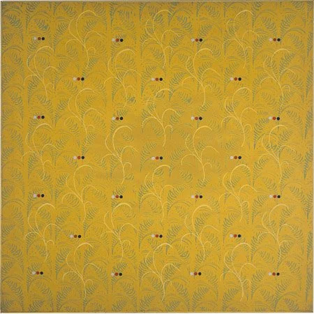 infinite pattern series #12, acrylic on canvas with painted strip frame, 60.5" x 60.5," 1981 signed on verso