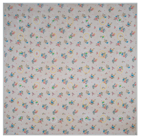 Infinite Pattern Series #8, Acrylic on canvas with painted strip frame, 60.5" x 60.5," 1981 signed on back, Charlotte Cain