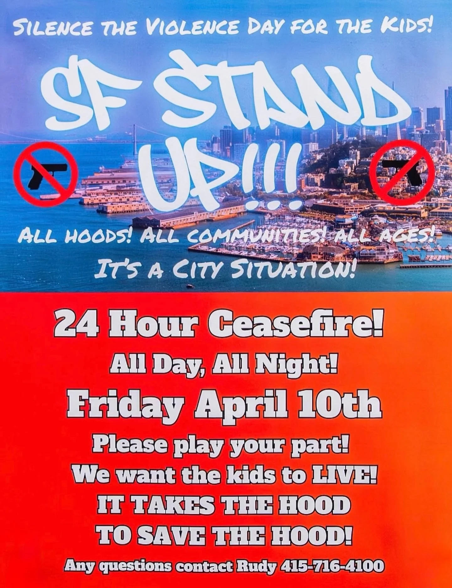 This Friday we stand in unity with our partners City wide calling for a day of unity and safety for the kids. 

Kudos to @bigrut415 and @united_playaz for organizing.