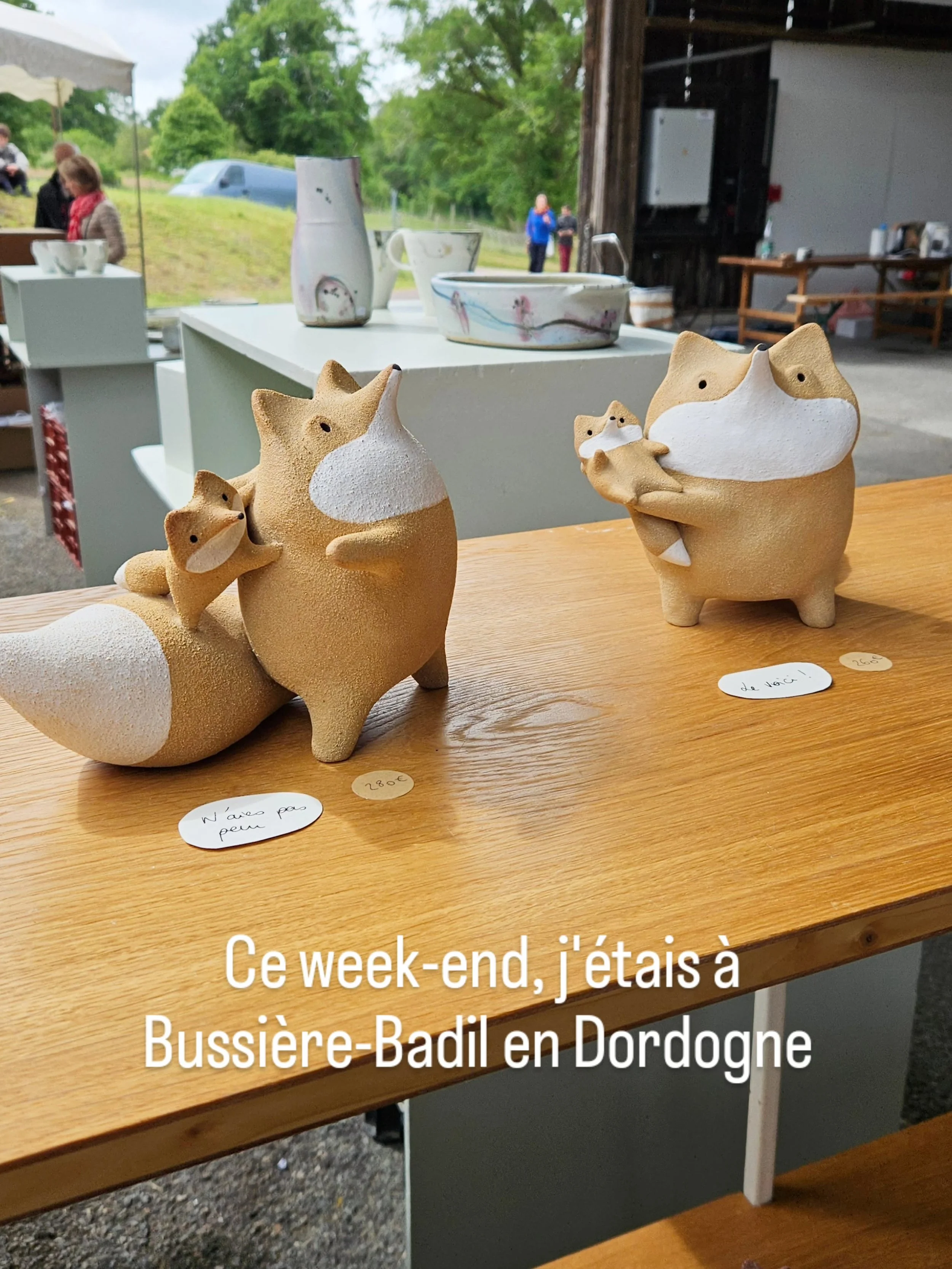 Apr&egrave;s ce superbe week-end de march&eacute; en Dordogne &agrave; @bussiere_badil_ceramique, je reprends la route vers la maison pour finir de pr&eacute;parer l'exposition vente de printemps "Haut la main" organis&eacute;e par la @frem